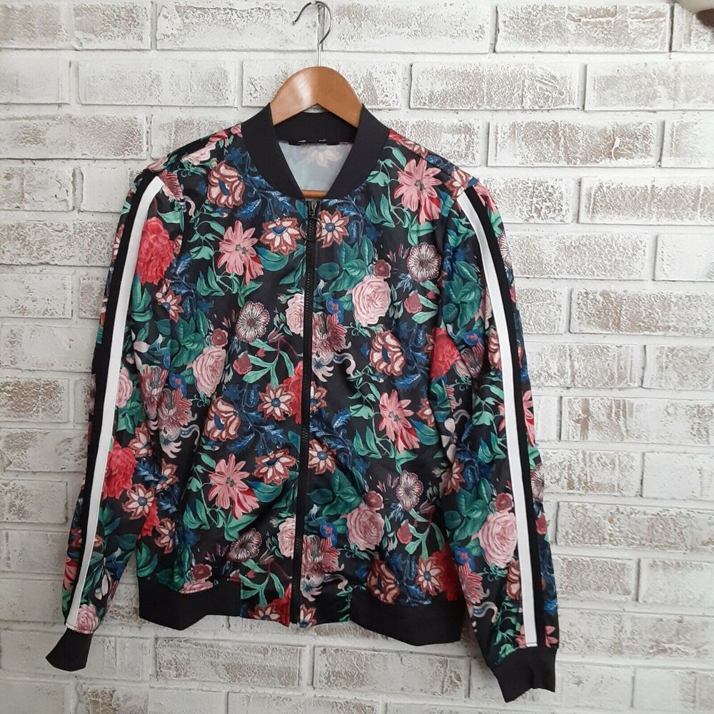 Vintage Project Runway Track Jacket sz M Retro, Floral, Classic
